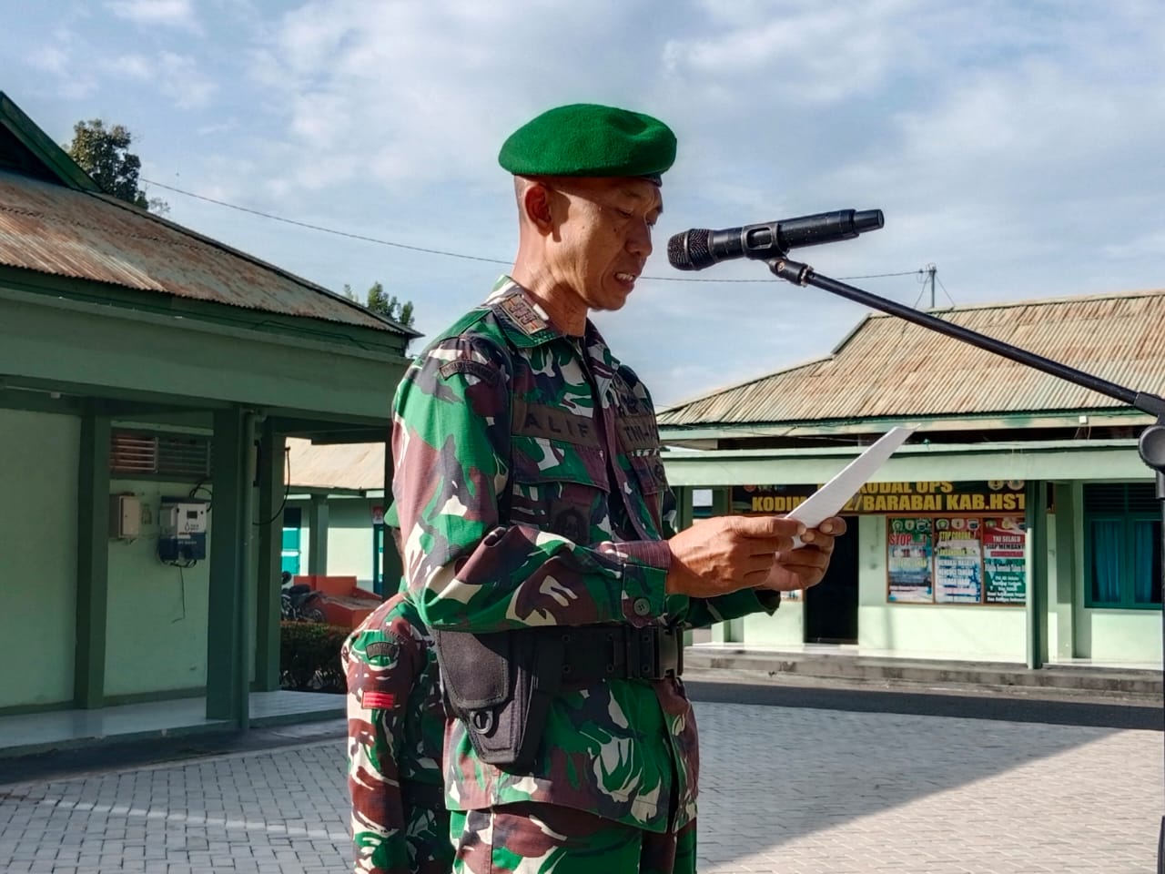 Upacara Bendera 17an, Pasiter Kodim 1002/HST Bacakan Amanat Kepala Staf Angkatan Darat 