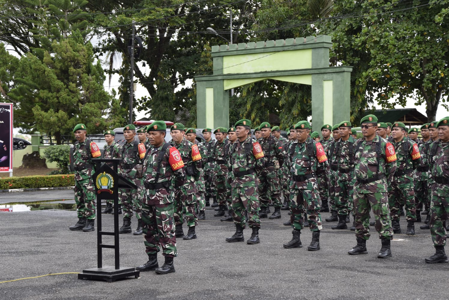 Apel Gelar Pengaman Pemilu 2004 Bersama Pangdam VI/Mulawarman Secara Virtual Kodim 1005/Batola