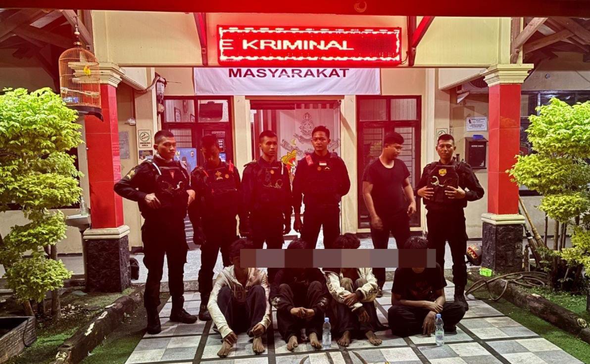 Sat Samapta Polres Indramayu Amankan 4 Remaja Terindikasi Pelaku Geng Motor