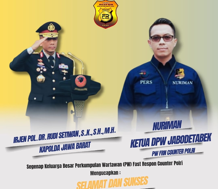 Ketua DPW PW FRN Counter Polri Jabodetabek Ucapkan Selamat kepada Irjen Pol Rudi Setiawan Raih Gelar Doktor 
