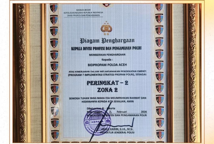 Bidpropam Polda Aceh Borong Penghargaan Nasional di Rakernis Propam 2026