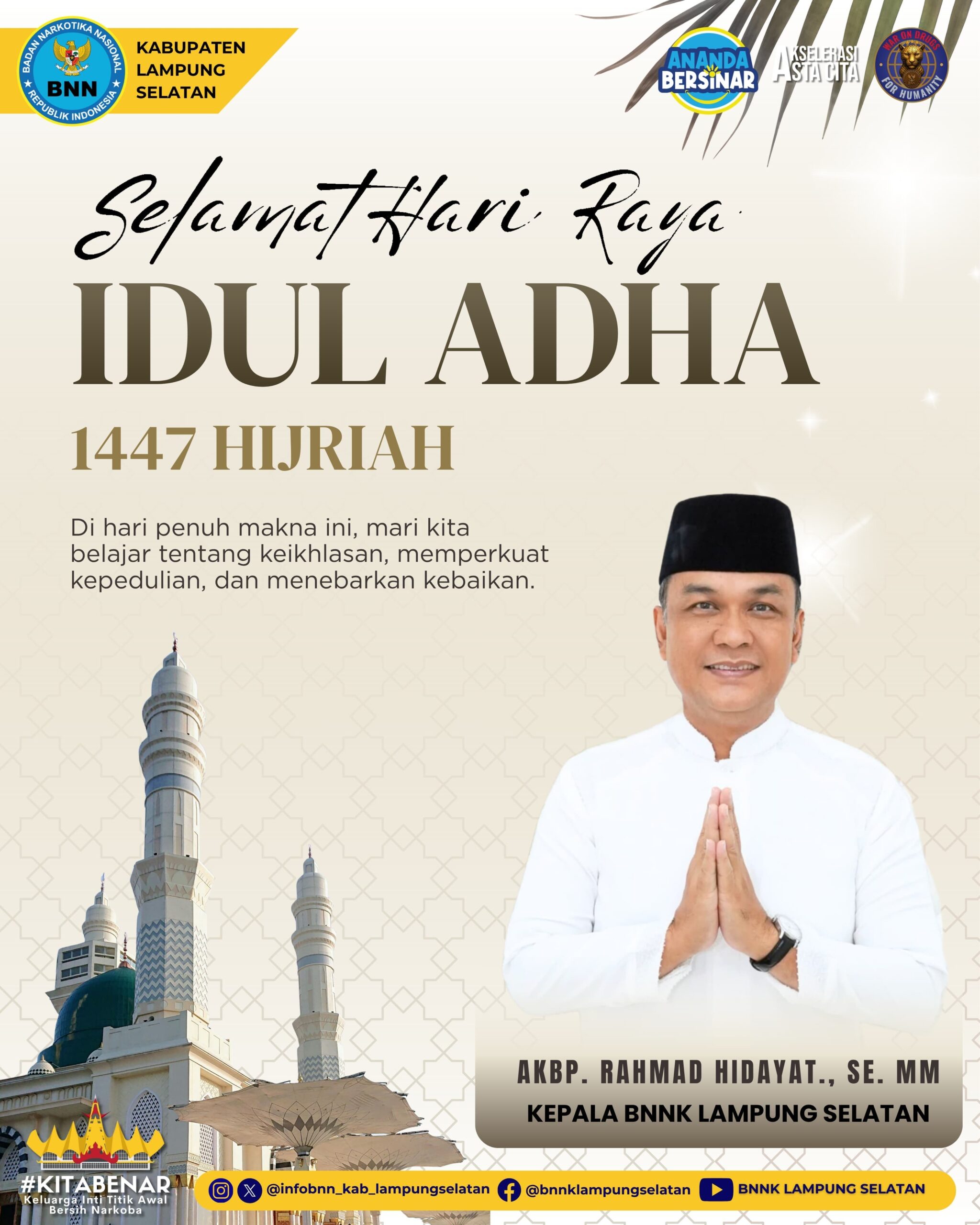 AKBP Rahmad Hidayat: Idul Adha Semangat Kemenangan Lindungi Diri dari Narkoba