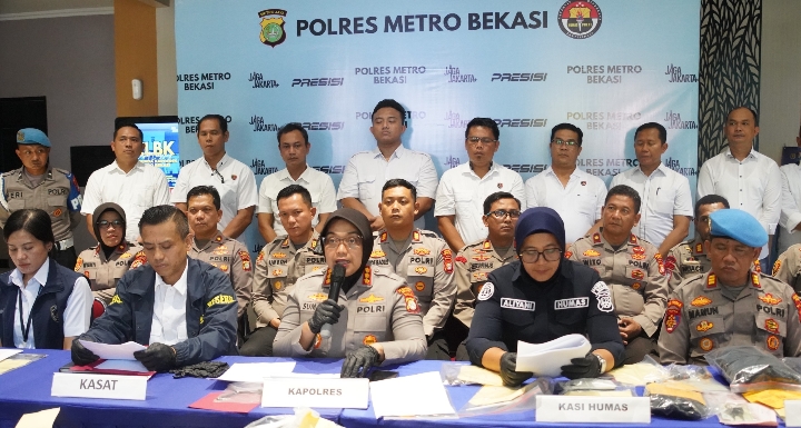Polres Metro Bekasi Ringkus 25 Pelaku Curanmor dan Pencurian Rumah Kosong