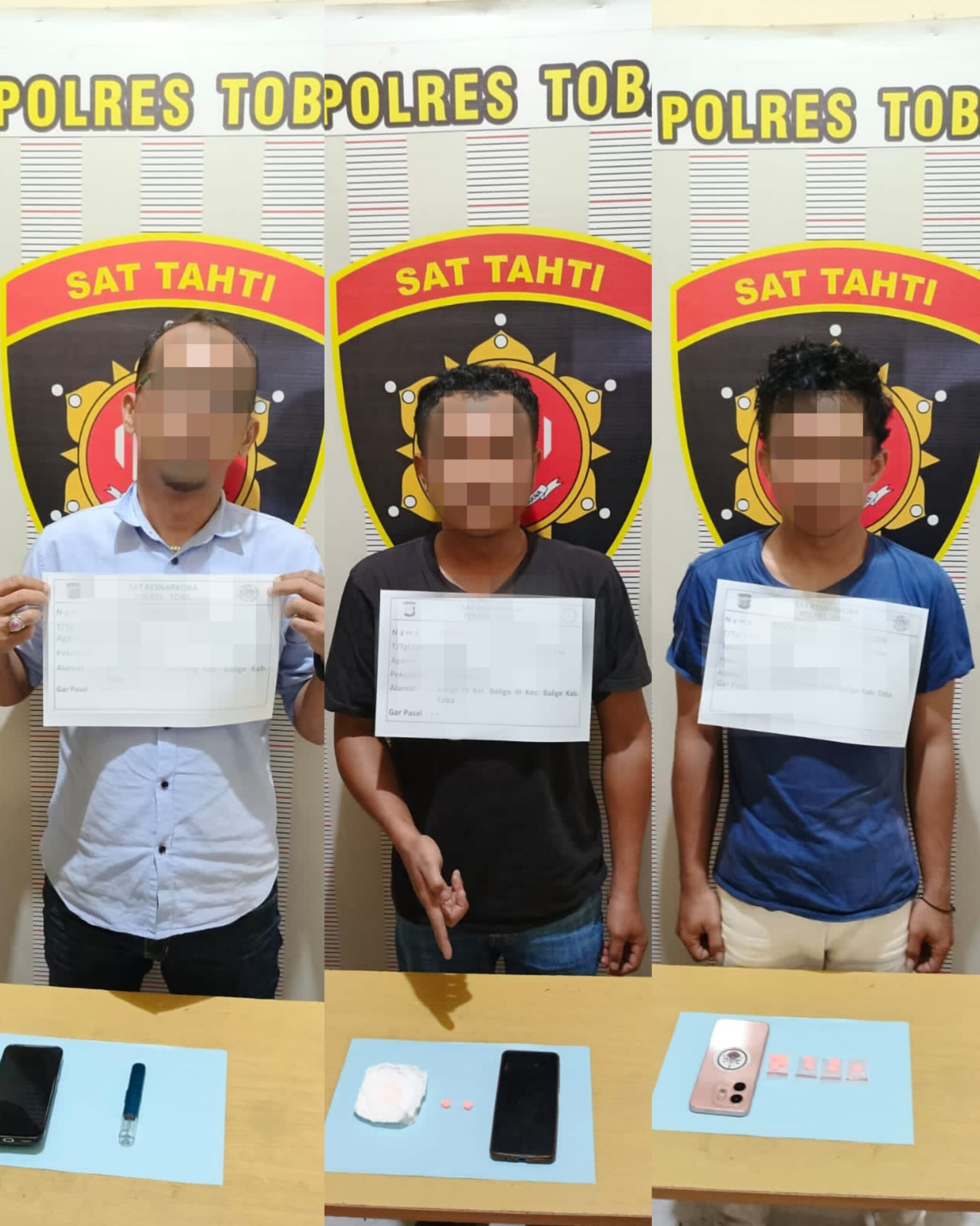 GREBEK SARANG NARKOBA DI THM ZIOR BALIGE, 15 ORANG DIAMANKAN, POLRES TOBA SITA PIL EKSTASI