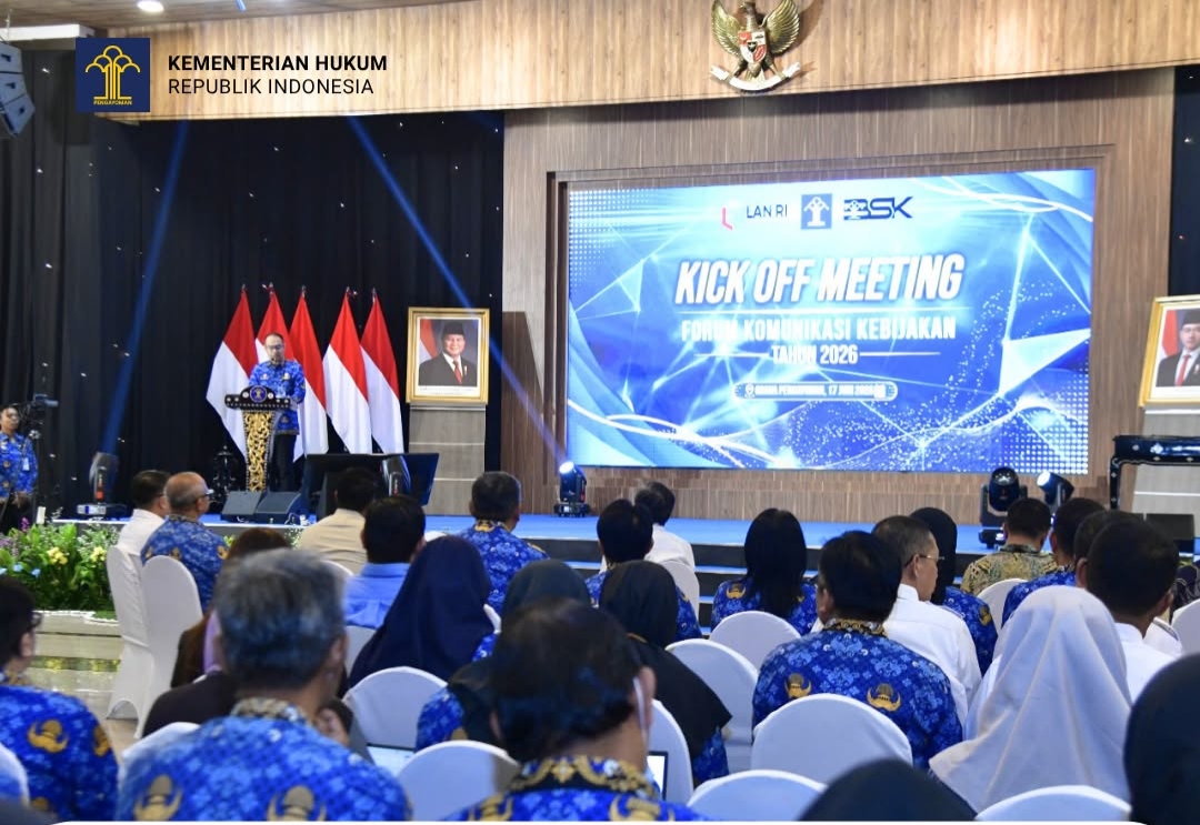 Pecah Ego Sektoral, Menkum Supratman & LAN Luncurkan Forum Komunikasi Kebijakan untuk Lahirkan Aturan Berbasis Bukti