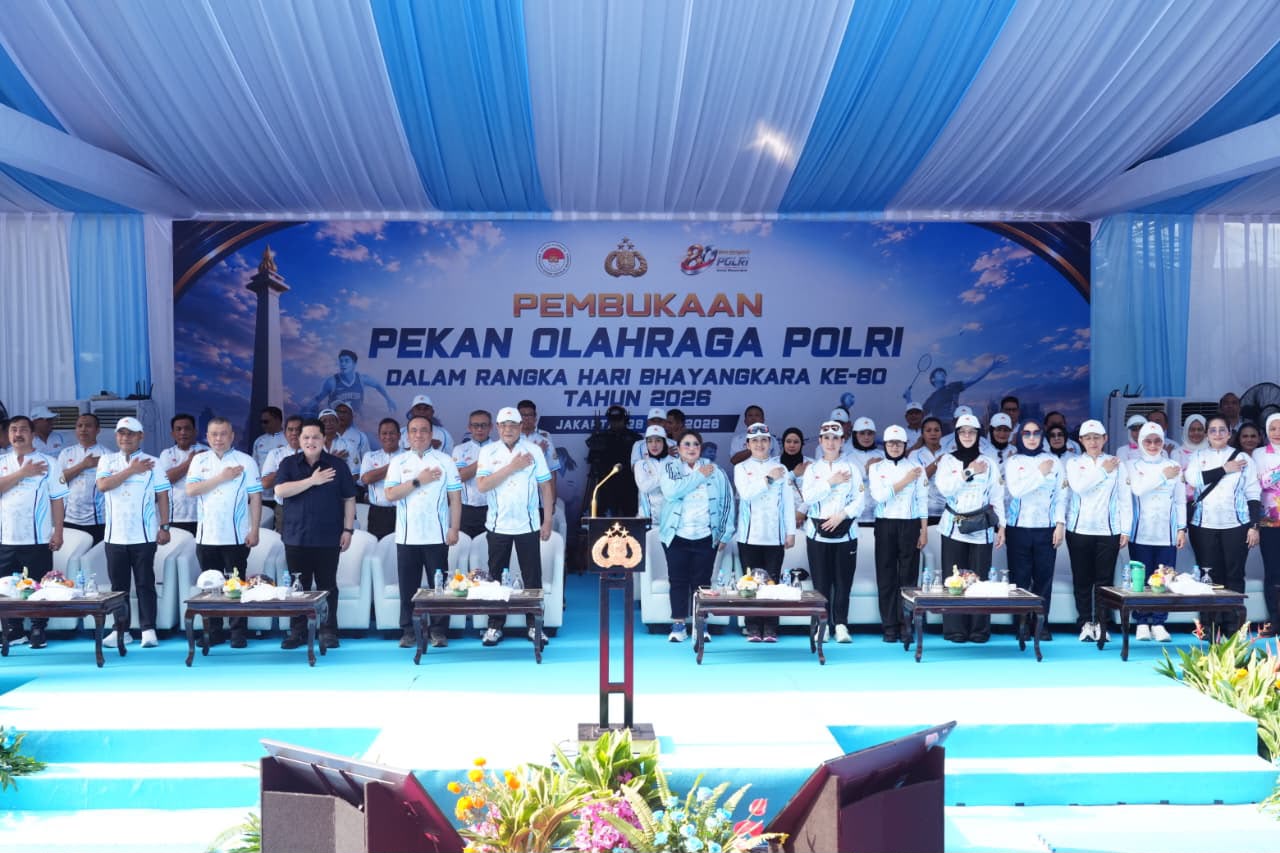 Menpora Erick Thohir Apresiasi Pekan Olahraga Polri 2026, Sebut Makin Banyak Event Olahraga Makin Baik untuk Bangsa