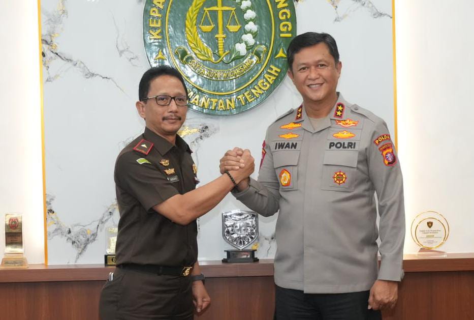 Kapolda Kalteng Silaturahmi ke Kejati, Perkuat Sinergi Jaga Kamtibmas Bumi Tambun Bungai