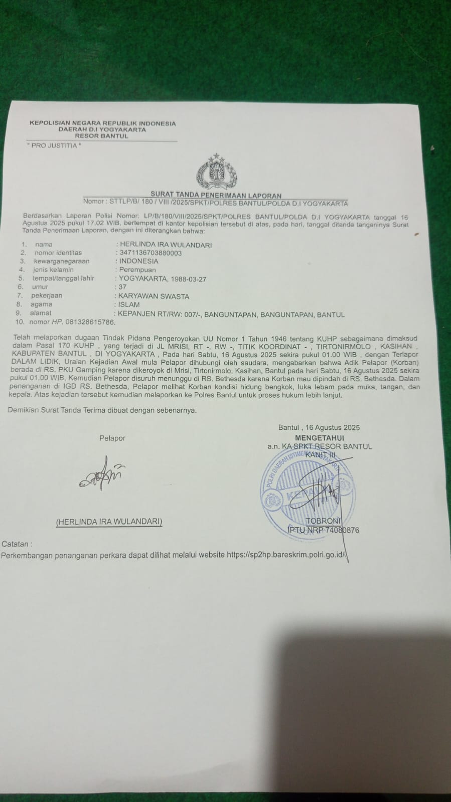 Kasus Pengeroyokan Bantul: Keluarga Korban Pertanyakan Penanganan Polisi