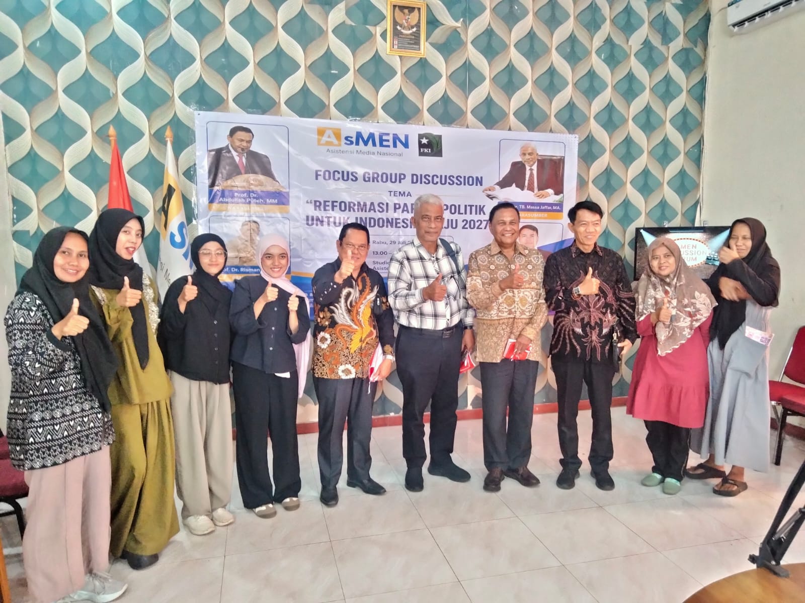 ASMEN GELAR FGD: REFORMASI PARTAI POLITIK KUNCI MENUJU INDONESIA MAJU