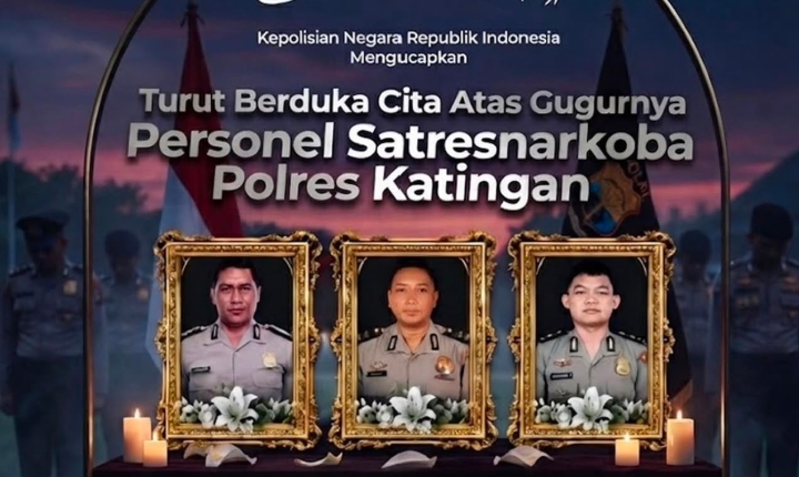 Tiga Personel Polri Gugur Saat Bertugas Ungkap Kasus Narkoba di Katingan, Dianugerahi Kenaikan Pangkat Luar Biasa Anumerta